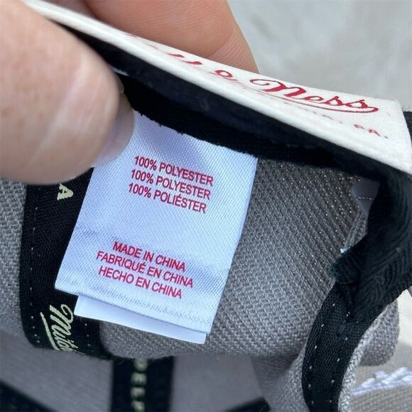 Mitchell & Ness Brooklyn Nets Snapback Hat Gray Adjustable - Picture 8 of 8